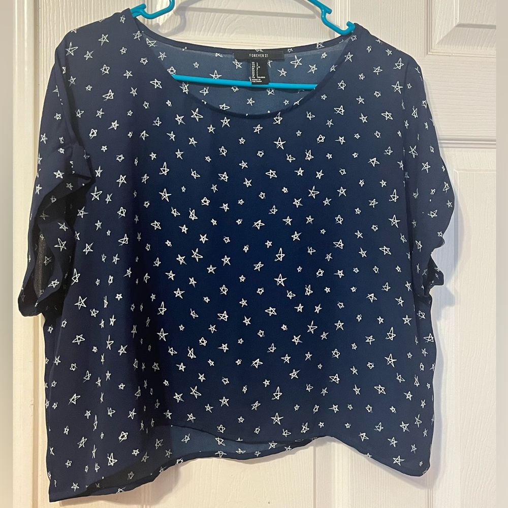 Cropped Semi-Sheer Top